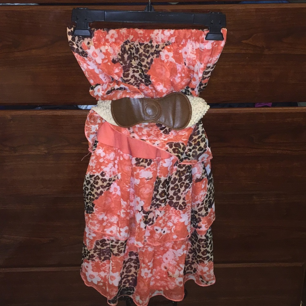 Scarlett strapless dress with crotchet belt